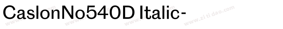 CaslonNo540D Italic字体转换